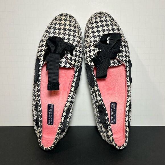 Womens SPERRY TOP SIDER Skiff Sequin Houndstooth Loafers / Size 8.5 Medium - Picture 5 of 9